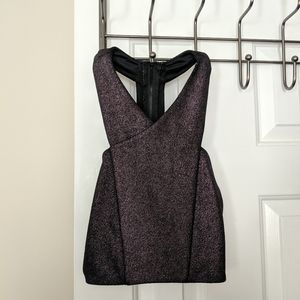 Purple black Express crop top XS